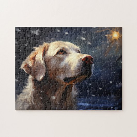 Labrador in der Nacht Puzzle (Horizontal)