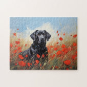 Labrador in Poppies Puzzle (Horizontal)