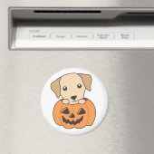 Labrador in Pumpkin Niedliche Hunde glückliche Hal Magnet (In Situ (Geschirrspüler))