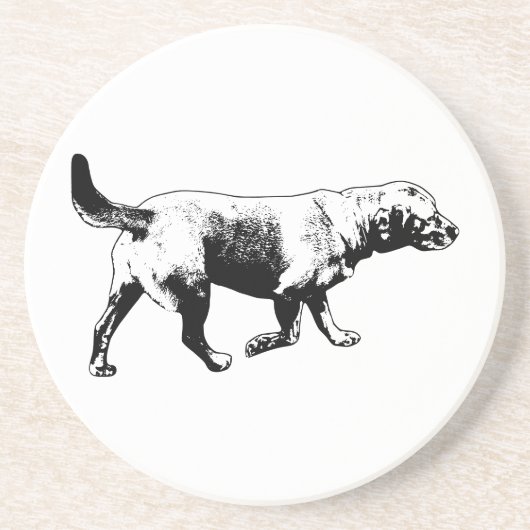 Labrador Ink Art Untersetzer (Vorne)