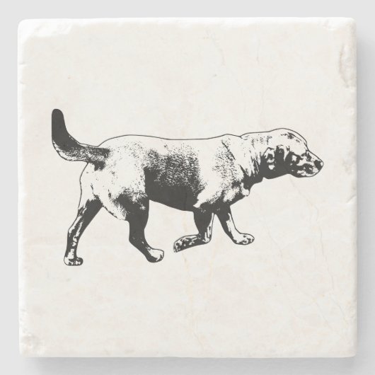 Labrador Ink Art Untersetzer (Vorderseite)