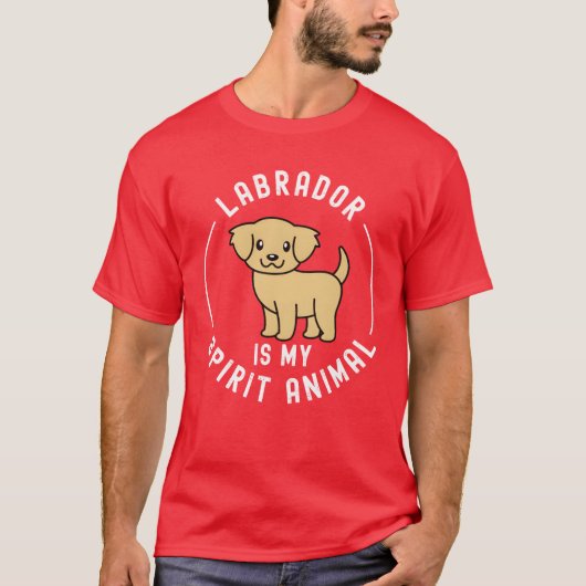 Labrador Is My Spirit Animal friend T-Shirt (Vorderseite)