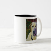Labrador-Kaffee-Tasse Zweifarbige Tasse (VorderseiteRechts)