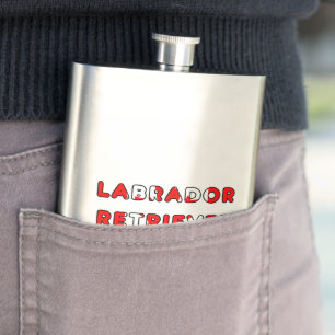 Labrador Kanadische Flagge Flachmann