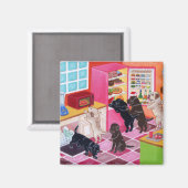 Labrador Kitchen Party Painting Magnet (Vorderseite/Rückseite)