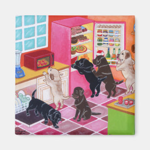 Labrador Kitchen Party Painting Magnet