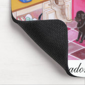 Labrador-Küchen-Party-Malerei Mousepad (Ecke)