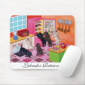 Labrador-Küchen-Party-Malerei Mousepad (Mit Mouse)