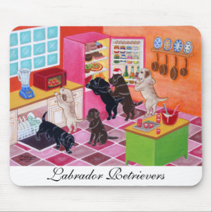 Labrador-Küchen-Party-Malerei Mousepad