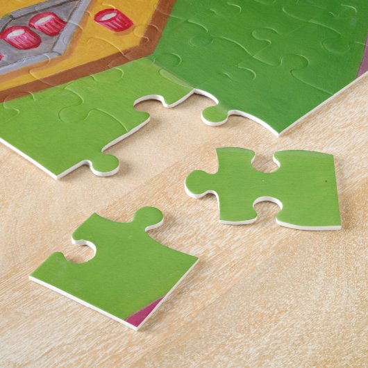 Labrador-Küchen-Party-Malerei Puzzle (Seite)
