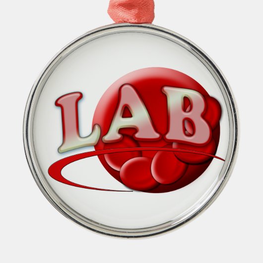 Labrador (LABOR) ErythrozytenCHRISTMAS ORNAMENT Aus Metall (Vorne)