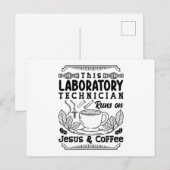 Labrador Laborateur Chemist Labrador Tech Postkarte (Vorne/Hinten)