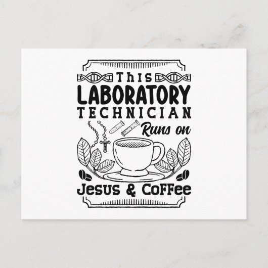 Labrador Laborateur Chemist Labrador Tech Postkarte (Vorderseite)