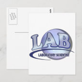 LABRADOR - LABORWISSENSCHAFTLER! Fun Blue LOGO Postkarte (Vorne/Hinten)