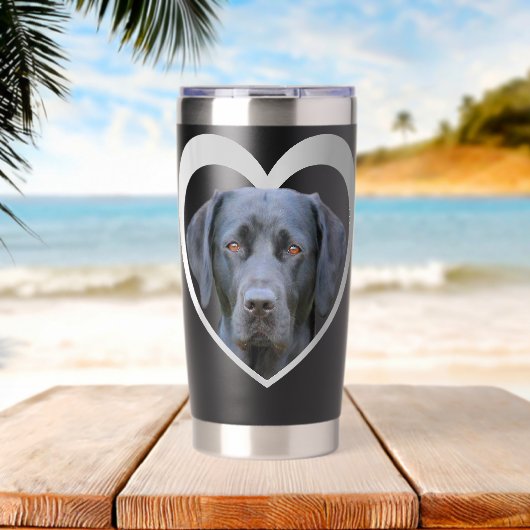 Labrador Labrador Hund Labrador Thermobecher (Strand (gedreht))