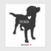 Labrador Labrador Rasse Silhouette Individuelle Na Aufkleber (Blatt)