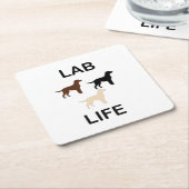 Labrador Lebensdauer alle Silhouetten Rechteckiger Pappuntersetzer (angewinkelt)
