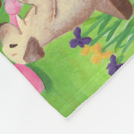 Labrador leckt Eiscreme-Labradore Fleecedecke (Ecke)