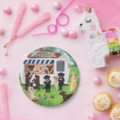 Labrador leckt Eiscreme-Labradore Pappteller (Party)