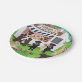 Labrador leckt Eiscreme-Labradore Pappteller (Schrägansicht)