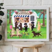 Labrador leckt Eiscreme-Labradore Poster