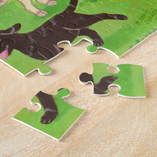 Labrador leckt Eiscreme-Labradore Puzzle (Seite)