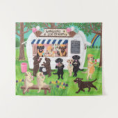 Labrador leckt Eiscreme Labradors Wandteppich (Vorderseite (Horizontal))