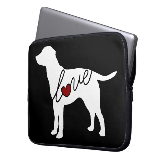 Labrador-Liebe Laptopschutzhülle (Vorderseite Links)