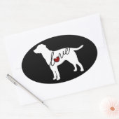Labrador Liebe Ovaler Aufkleber (Umschlag)