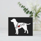 Labrador Liebe Postkarte (Stehend Vorderseite)