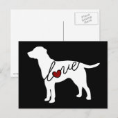 Labrador Liebe Postkarte (Vorne/Hinten)