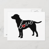 Labrador-Liebe Postkarte (Vorne/Hinten)