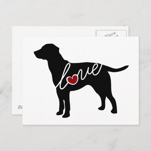 Labrador Liebe Postkarte (Vorne/Hinten)