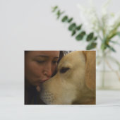 Labrador-Liebe Postkarte (Stehend Vorderseite)
