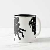 Labrador-Liebe-Tasse Zweifarbige Tasse (VorderseiteRechts)