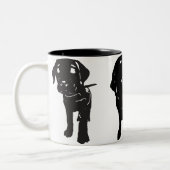 Labrador-Liebe-Tasse Zweifarbige Tasse (Links)