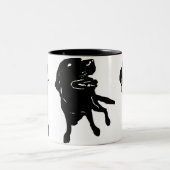 Labrador-Liebe-Tasse Zweifarbige Tasse (Mittel)
