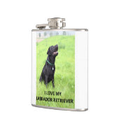 Labrador Liebe w pic Flachmann (Links)
