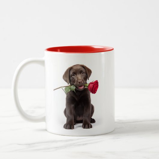 Labrador Liebe Zweifarbige Tasse (Links)