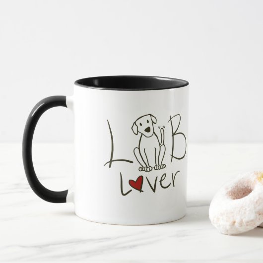 Labrador-Liebhaber-Kaffee-Tasse Tasse (Mit Donut)