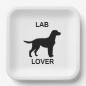 Labrador Liebhaber Pappteller (Vorderseite)