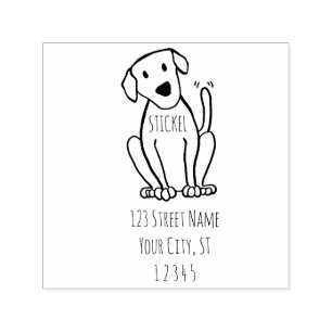 Labrador-Liebhaber-Rücksendeadresse-Briefmarke Permastempel