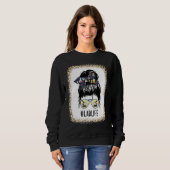 Labrador Life Labrador Tech Messy Bun Hair Mütter Sweatshirt (Vorne ganz)