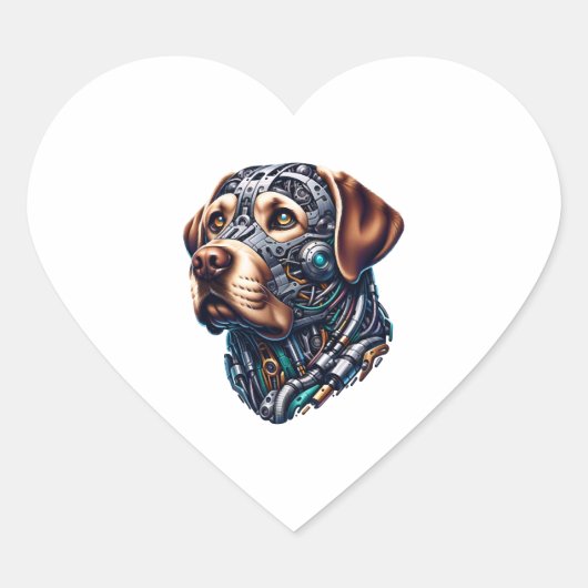 Labrador Lover Android Inspiriert Art Herz-Aufkleber (Vorderseite)