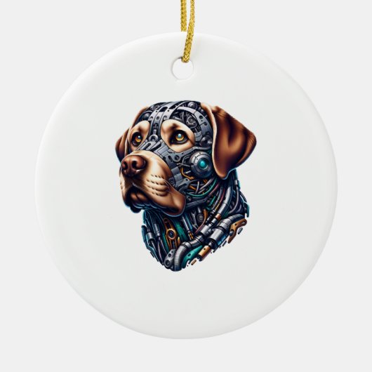 Labrador Lover Android Inspiriert Art Keramik Ornament (Vorne)