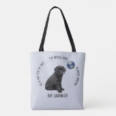 Labrador Lover Black Lab Niedlich Welppy Labrador Tasche (Rückseite)