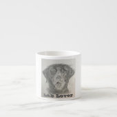 Labrador Lover Espresso oder Knochen-China-Tasse Espressotasse (Vorderseite)