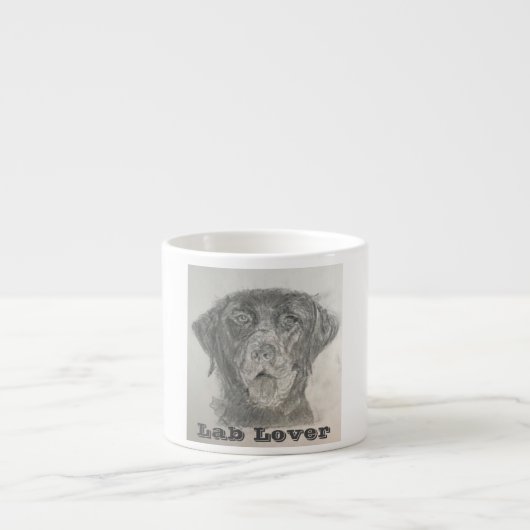 Labrador Lover Espresso oder Knochen-China-Tasse Espressotasse (Vorderseite)