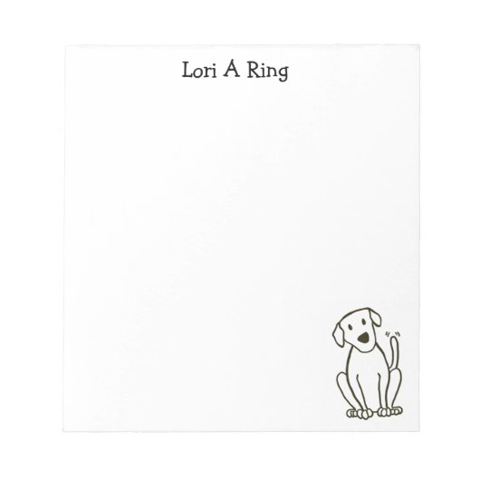 Labrador Lover Personalisiert Notepad Notizblock (Vorderseite)
