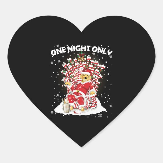 Labrador Lovers Christmas Dog Funny T Shirt Herz-Aufkleber (Vorderseite)